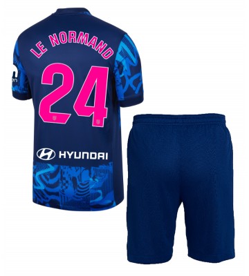 Atletico Madrid Robin Le Normand #24 Replica Third Stadium Kit for Kids 2024-25 Short Sleeve (+ pants)